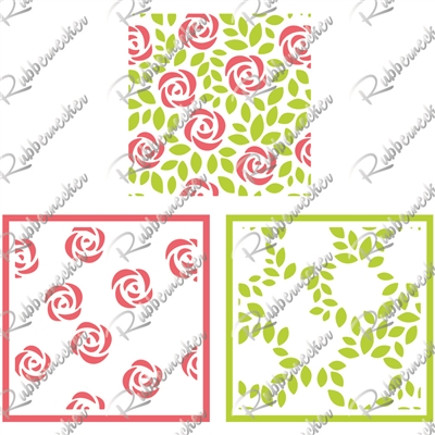 4101 Bold Rose Stencil