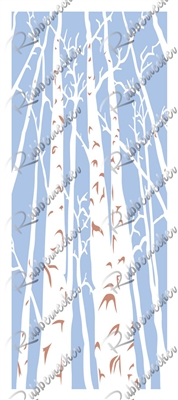 4114 Slimline Birch Tree Stencil