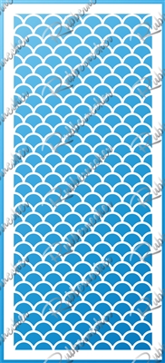 4128 Fish Scale Slimline Stencil