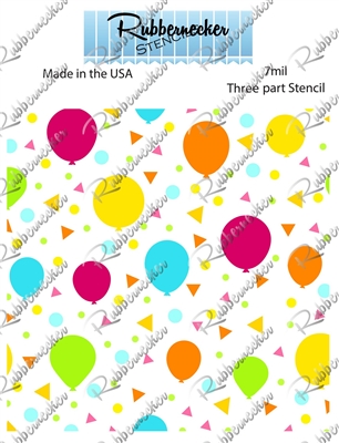 4130 Birthday Balloons Stencils