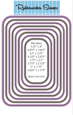 5015D Nested Rounded Corner Rectangle Die Set
