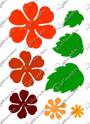 5508-03D stackable flowers/leaves #3 Die