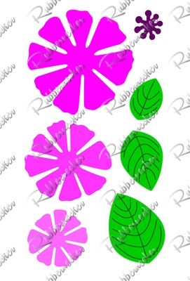 5508-04D stackable flowers/leaves #4 Die