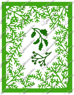 5514-01D Holly and Greenery Cover Die