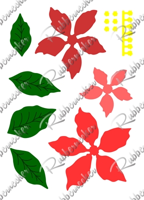 5514-07D Buildable Poinsettia Die