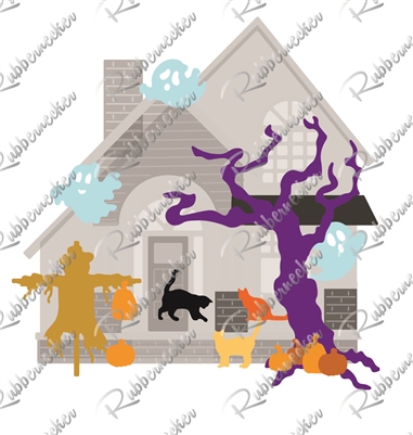 5516-04D Halloween House Accessories Die