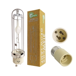 Hydro Crunch 315-Watt 3100K Master Color CMH Ceramics Metal Halide Grow Light Bulb with E39 Conversion Socket Adapter