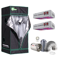 600-Watt Equivalent Grow/Bloom Full Spectrum LED Plant Grow Light Fixture with Grow Tent and Ventilation System