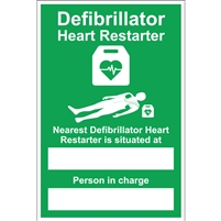 AED Sign - A4 Nearest / Person in charge