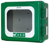 Outdoor HEATED alarmed defibrillator cabinet ( Arky Case 184 )