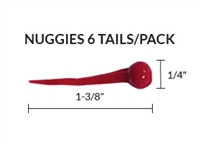Little Atom Nuggies Plastic Tails - 6 tails per pack - 62 Motor Oil