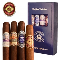 Diamond Crown Royal 4 Cigar Collection (Includes 1 of Each: Diamond Crown Robusto #4, Diamond Crown Maximus #4, Diamond Crown Julius Caeser Toro, and Diamond Crown Black Diamond Emerald)