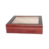 20 Count Cherry Glass Top Humidor with Humidifier