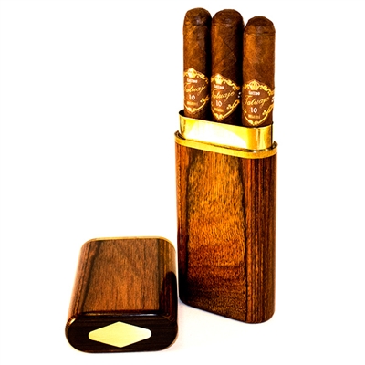 Walnut 3 Cigar Presidente Travel Case