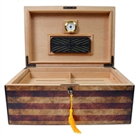 Carolina - 75 Count Humidor with Tray, Hygrometer, and Humidifier