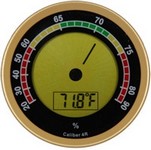 Western Caliber 4R Gold Digital Hygrometer