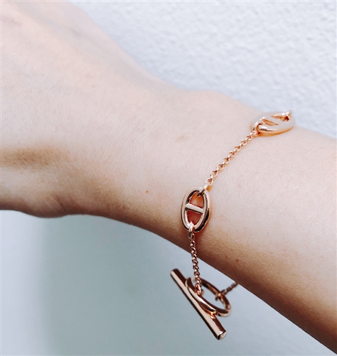 Rose Gold H Bracelet