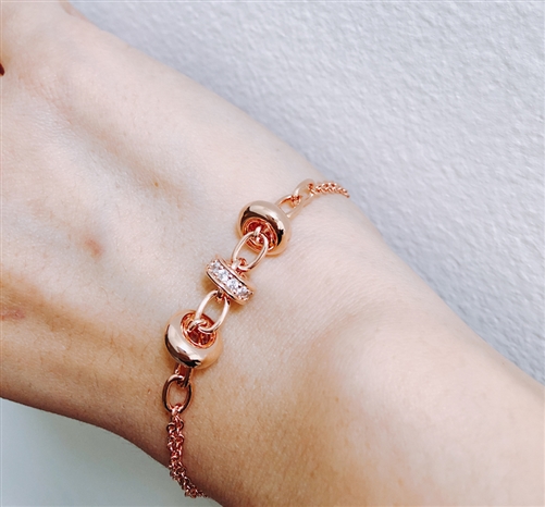 Rose Gold Charm Blacelet