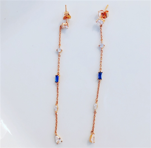 Rose Gold Long Earring