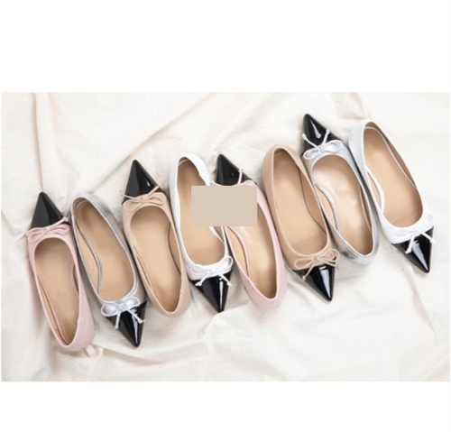 Two Tone Ribbon Flat (Silver/White/Beige/Pink) (225~250) (will ship within 1~2 weeks)