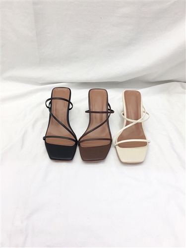 String Slippers (Black/Ivory/Brown) (230~250) (will ship within 1~2 weeks)