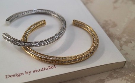 Jewel Bangle (Silver/Gold) (will ship within 1~2 weeks)