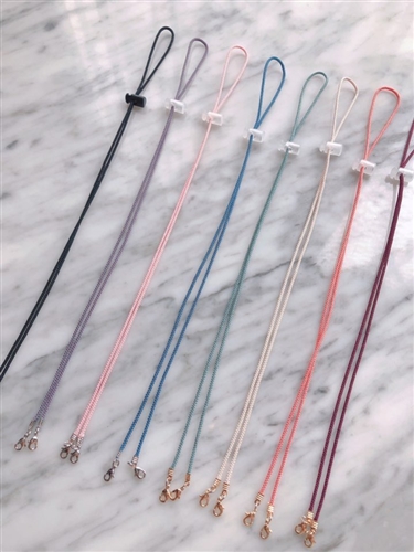 Mask Strings (Black/Gray/Pink/Blue/Green/Ivory/Peach/Wine) (will ship within 1~2 weeks)