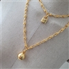 Ball & Lock Silver 925 Necklace (Gold/Silver/RoseGold) (will ship within 1~2 weeks later)