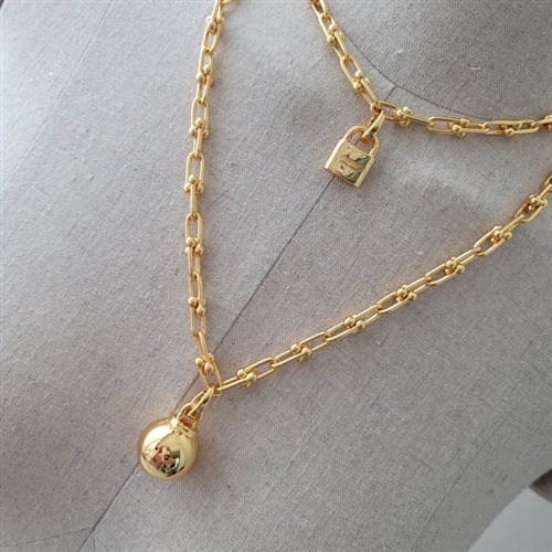 Ball & Lock Silver 925 Necklace (Gold/Silver/RoseGold) (will ship within 1~2 weeks later)