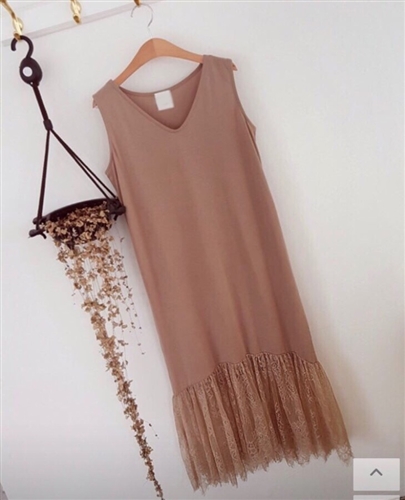 (Pre-Order) Lace Inner Dress (Ivory/Beige/Brown/Pink/Black) (will ship within 1~2 weeks)