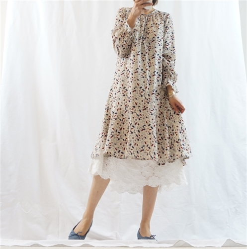 (Best; 2nd Reorder) Ivory Print Dress