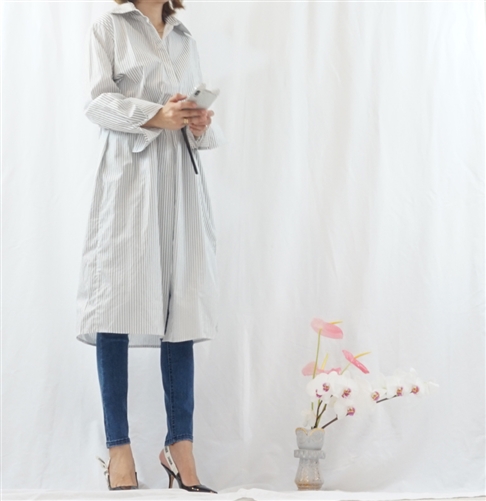 (Best; 2nd Reorder) Gray Vest and Shirt Dress Set