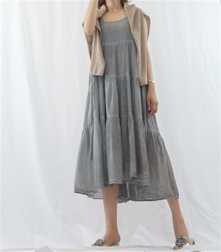 (Best; Back-Order; 2nd Reorder) Gray Summer Cancan Dress (ì•ˆê°ìžˆì–´ì„œ ë¹„ì¹˜ì§€ ì•Šì•„ìš”.) (will ship within 1~2 weeks)