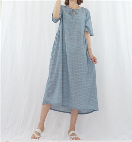 (Best; 2nd Reorder) Blue Print Dress