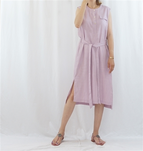 (Best; 2nd Reorder) Pink Linen Dress