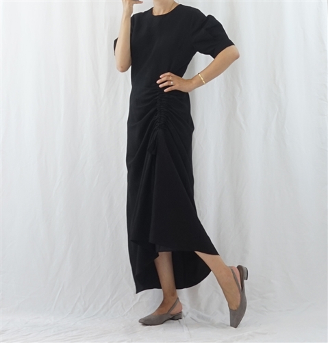 (Best; 2nd Reorder) Black String Linen Dress