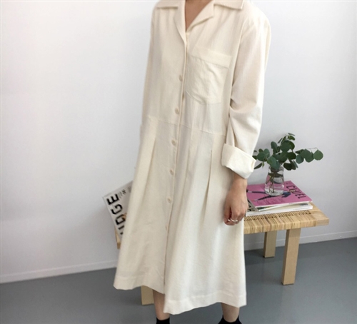 (Pre-Order) Ivory Clean Cotton Dress (will ship within 1~2 weeks)