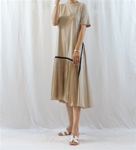 Theory Dress (Beige/Black) (will ship within 1~2 weeks)