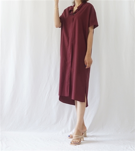 (Best) H Shirt Dress (Merona/PaleBlue/Burgundy/Beige) (will ship within 1~2 weeks)