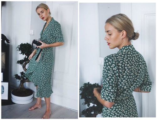 Green Robe Dress (S/M) (will ship within 1~2 weeks)