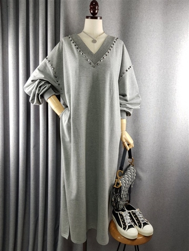 Valen Dress (Black/Gray/Ivory) (will ship within 1~2 weeks)