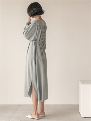 Shirring Dress (Beige/SkyBlue/Cream) (will ship within 1~2 weeks)