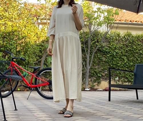 Marni Loose Fit Dress (Black/Sky/Cream) (will ship within 1~2 weeks)