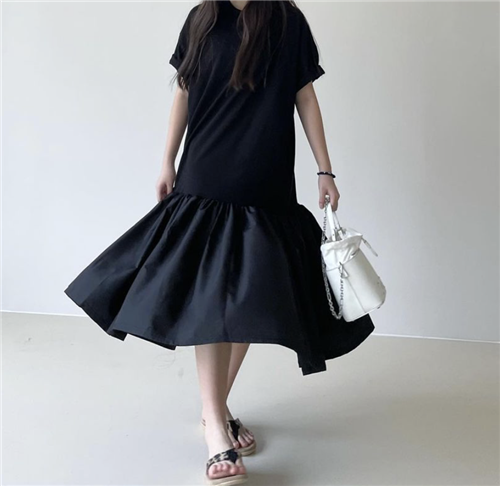 Black Two Tone Dress (will ship within 1~2 weeks)
