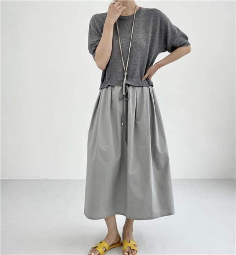 Gray Lan Knit Dress (will ship within 1~2 weeks)