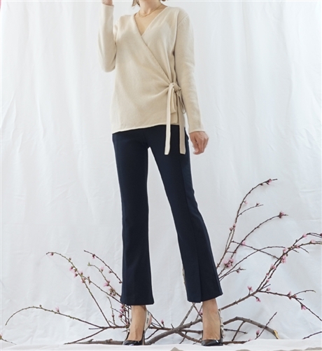 (Best; 4th Reorder) Ivory Wrap Tied Cardigan