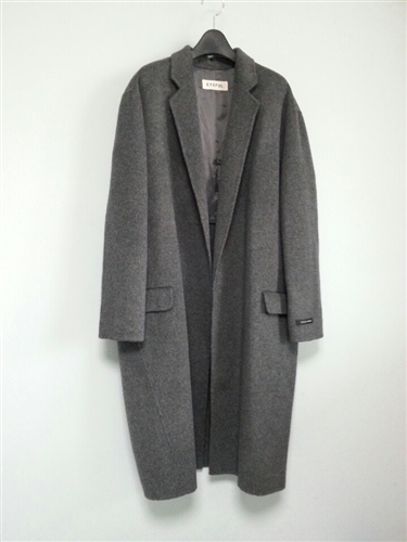 Charcoal Hand-Made Long Coat (wool 90%)