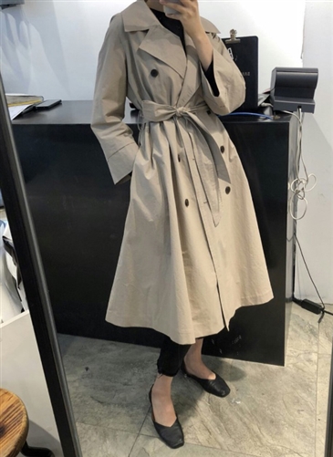 (Pre-Order) Beige Luxury Trench Coat (will ship within 1~2 weeks)