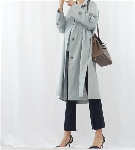 (Bes; 2nd Reorder) SkyBlue Must-Have Trench Coat