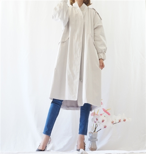 (Best; 2nd Reorder) Dove Unique Sleeve Vanessa Trench Coat